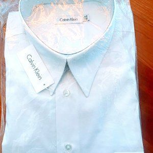 Men's White Calvin Klein Dress Shirt